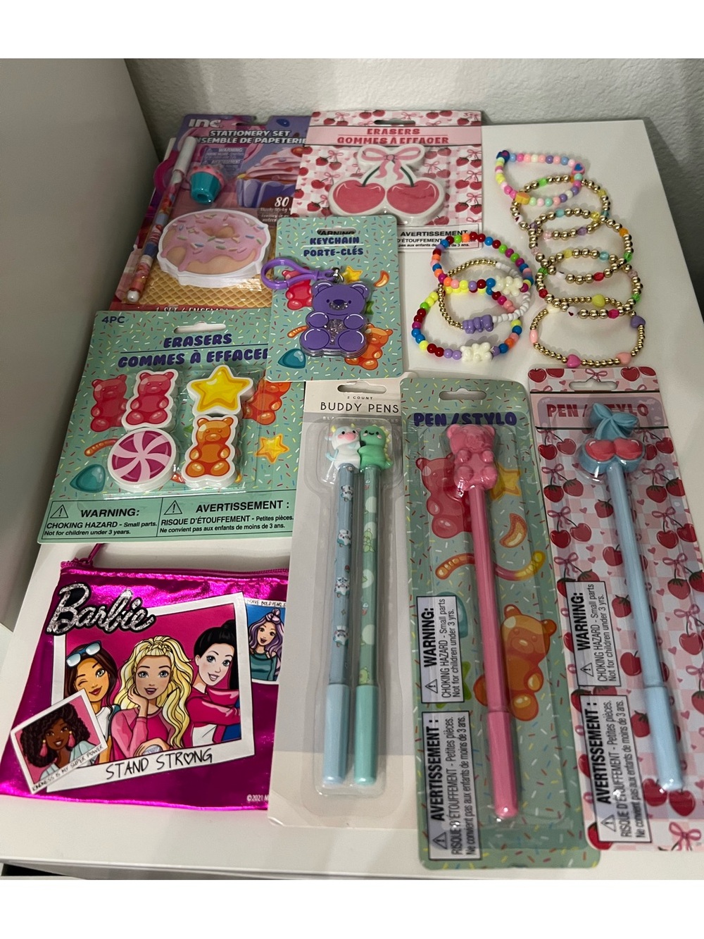 Barbie little coin bag + school supplies bundle